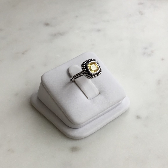 .925 Sterling Silver Yellow Cz Ring - Picture 10 of 15